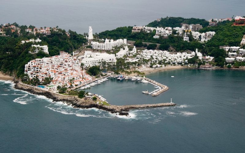 aerial view of Manzanillo, Colima, Mexico