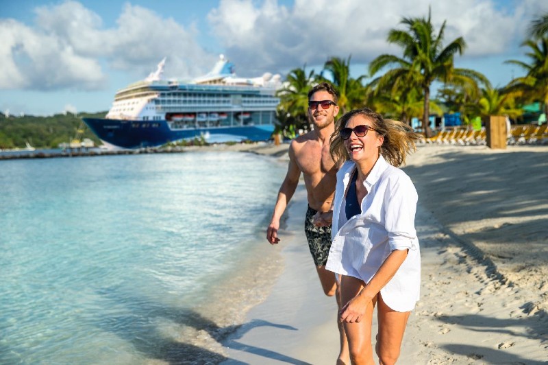 Marella cruises couple on beach