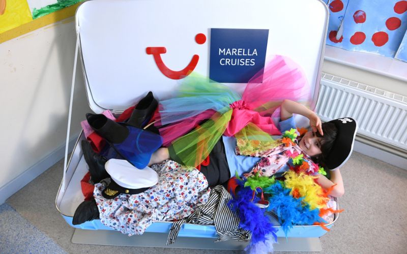 Marella Cruises child in suitcase