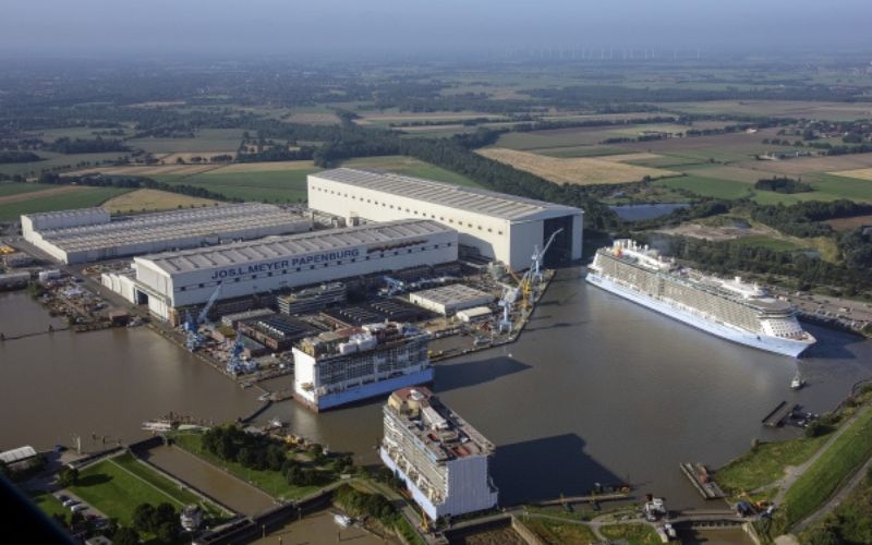 Meyer Werft shipyard in Papenberg, Germany
