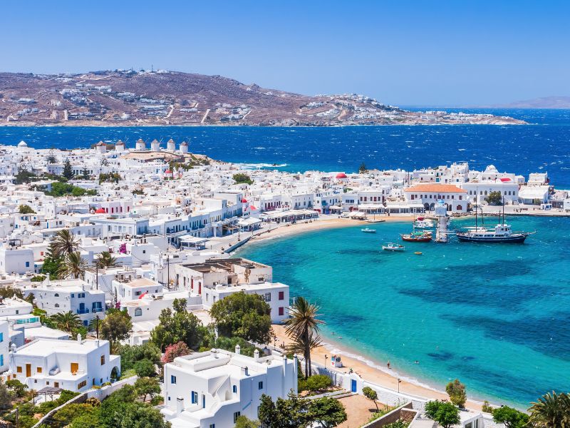 The beach of Mykonos