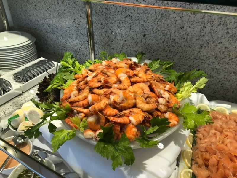 Prawns on the buffet on NCL ship