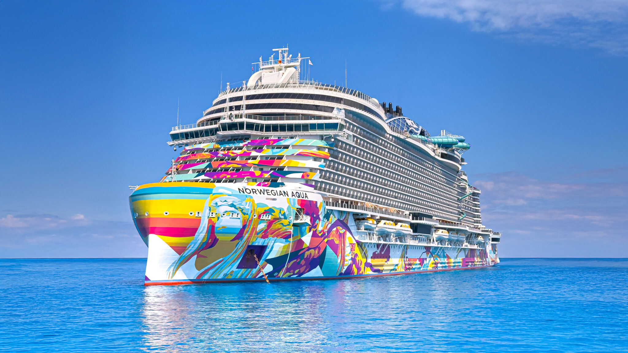 Norwegian Aqua cruising the ocean