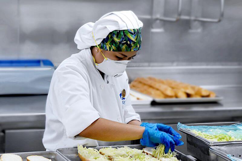 female chef on cruise ship