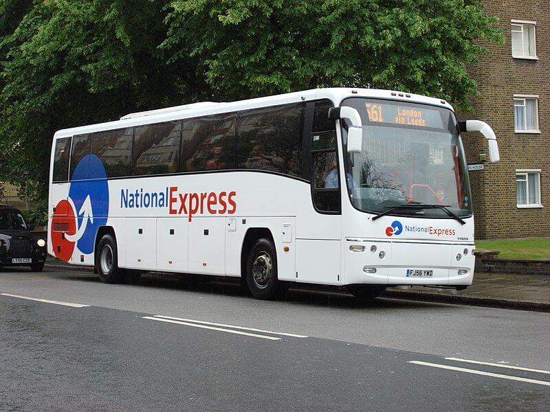 A National Express coach.