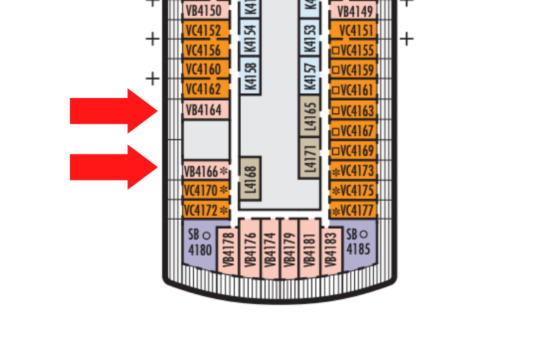 largest balconies on Noordam