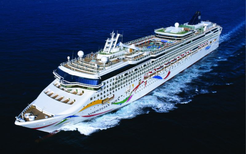 Norwegian Dawn sailing at sea