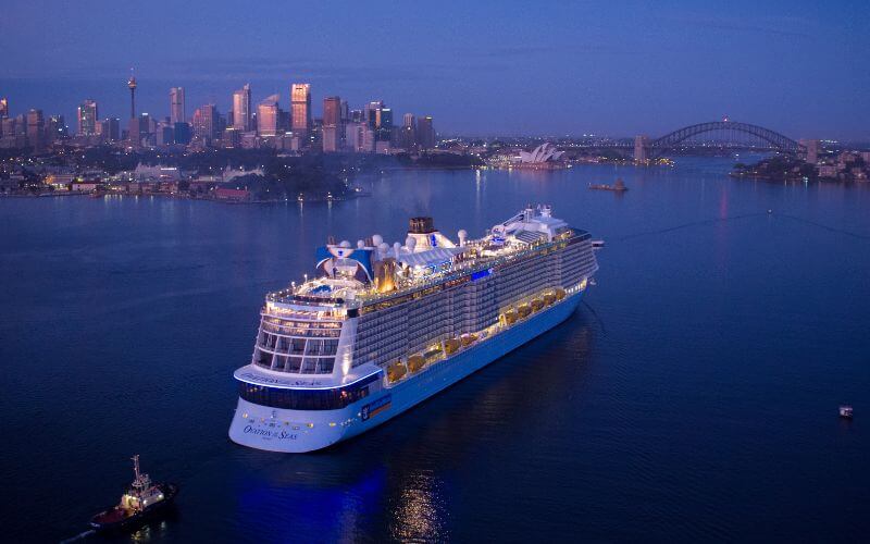 Ovation of the Seas cruising from Sydney