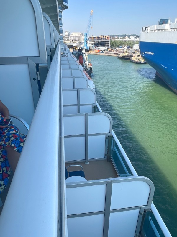 overlooked balconies on Majestic Princess