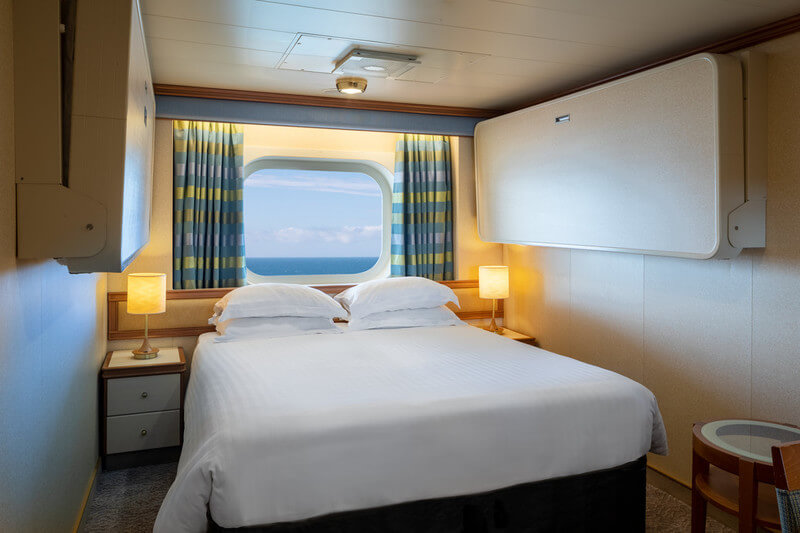 Outside cabin with Pullman beds on Azura