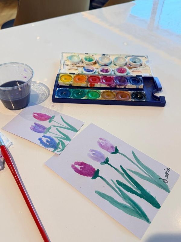 Painting class on a cruise