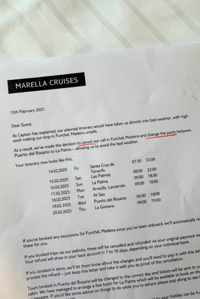 Letter stating that ports have been changed