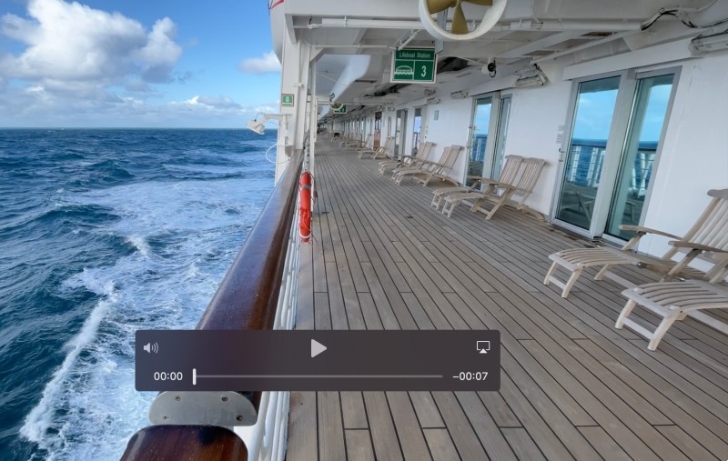 Promenade deck on Borealis