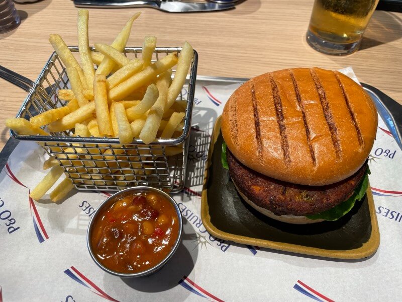 Veggie burger from the Quays