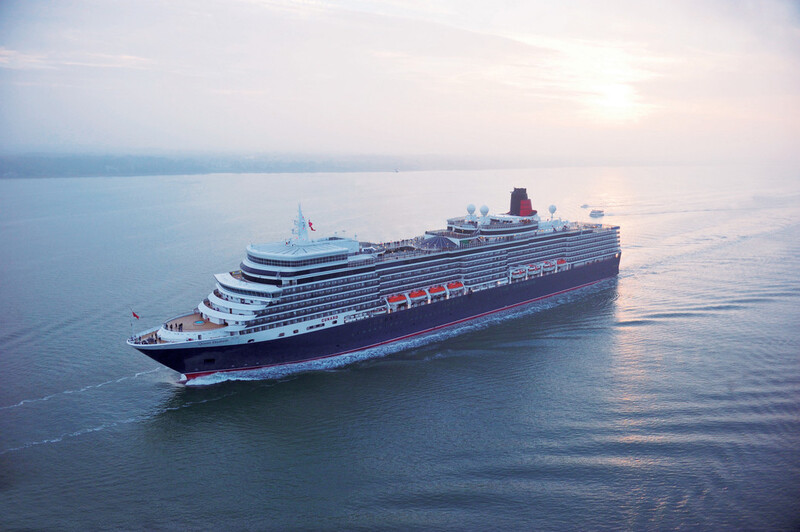 Queen Elizabeth cruise ship at sea