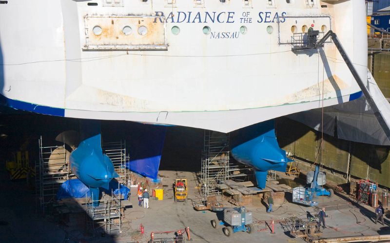 Radiance of the Seas being constructed