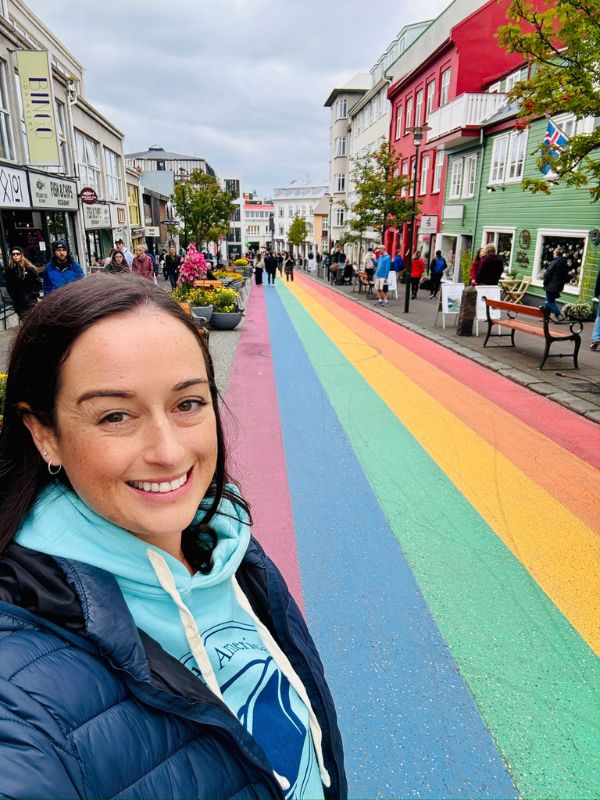 rainbow street in Reykjavik