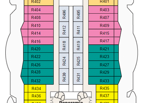 Regal Princess large balconies deck plan