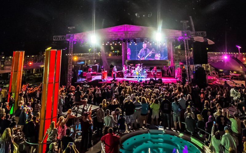 People on the cruise ship enjoying the concert