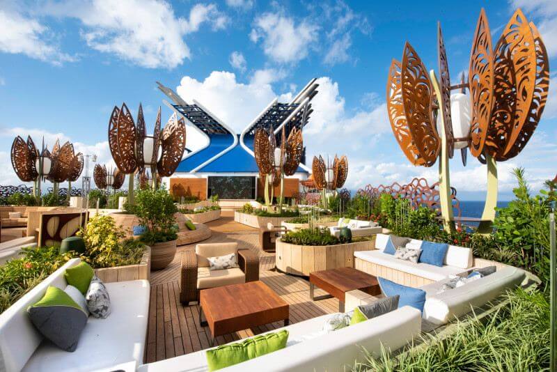 Rooftop garden on Celebrity cruises