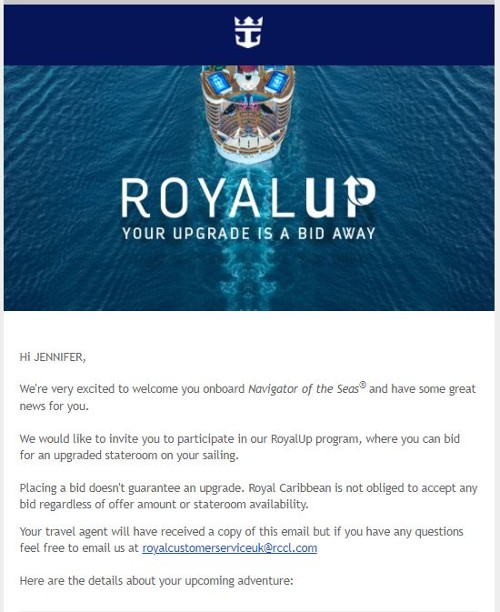 Royal Up email