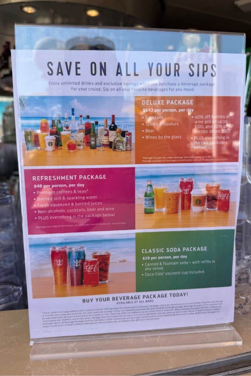 Drinks package offers