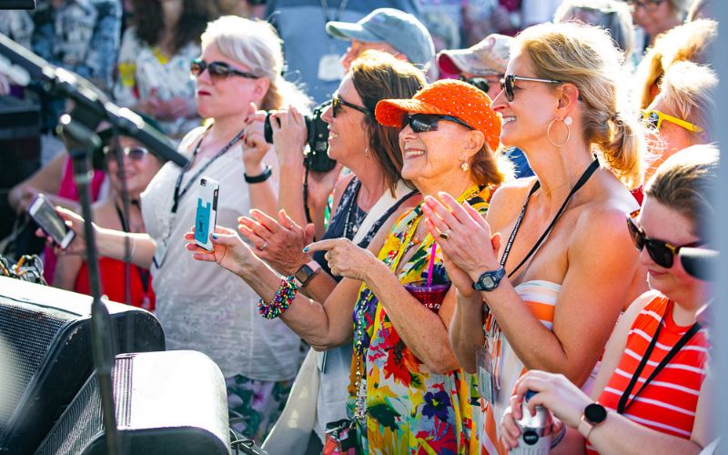 people enjoying the concert