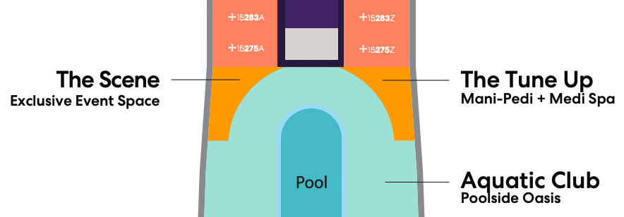 Deck 15 Cabins Near Shared Doors