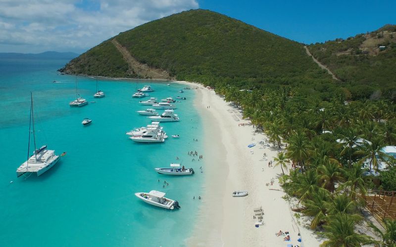 The beautiful beach of the Caribbean