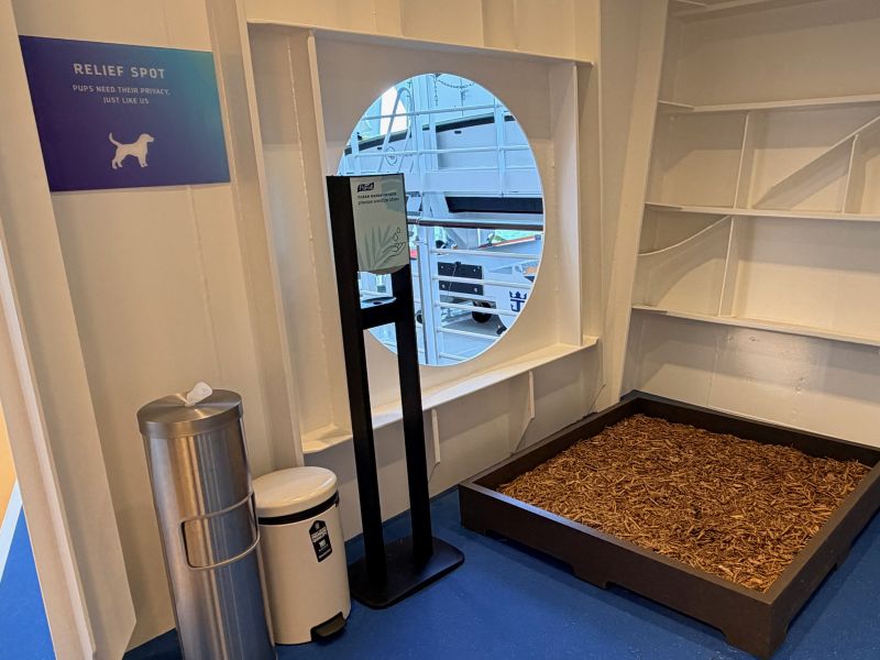 Service dog relief spot on Legend of the Seas