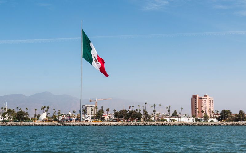 Skyline of Ensenada Harbor