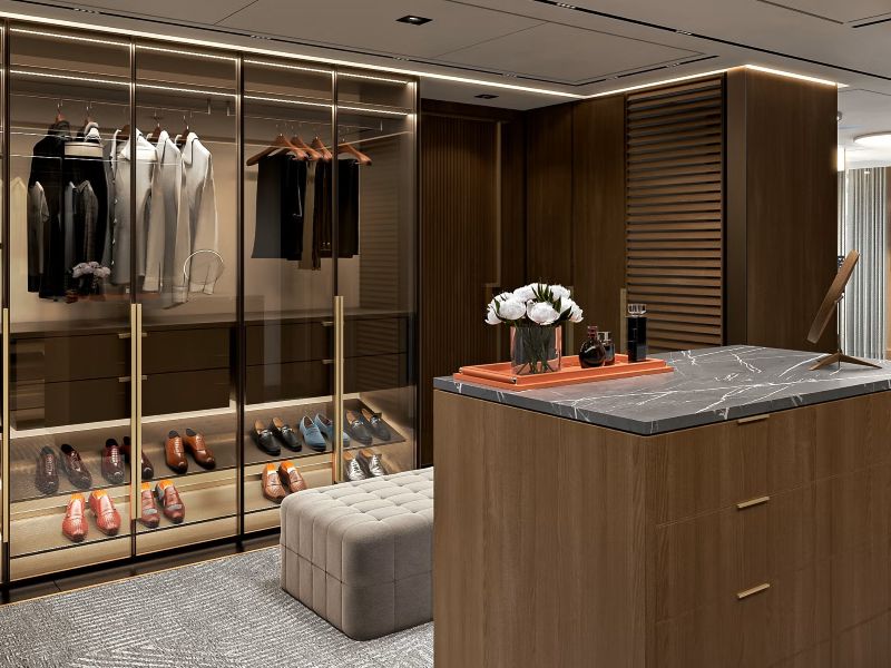 Skyview Regent Suite Walk-in Wardrobe