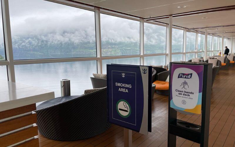 Smoking area on Anthem of the Seas