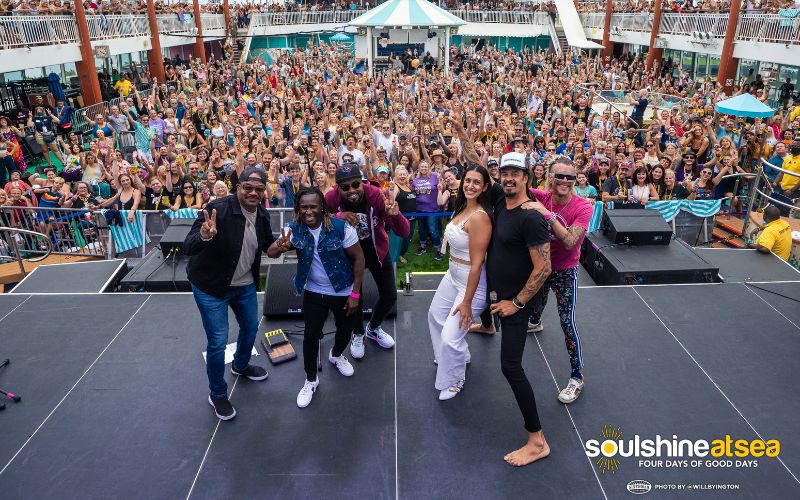 People on a cruise ship enjoying the live music