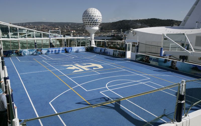 sports court on Royal Caribbean ship