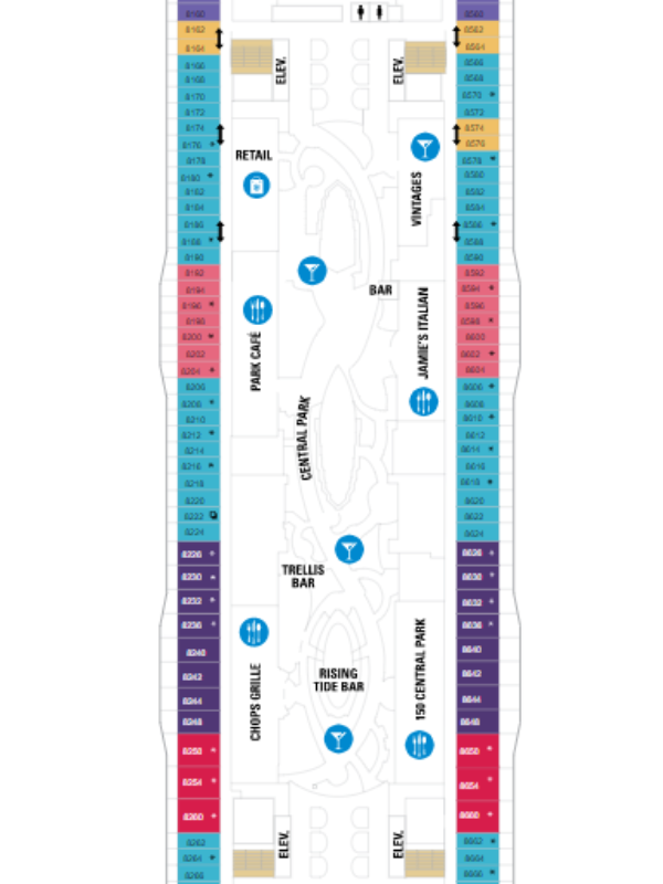 Symphony of the Seas deck 8 plan