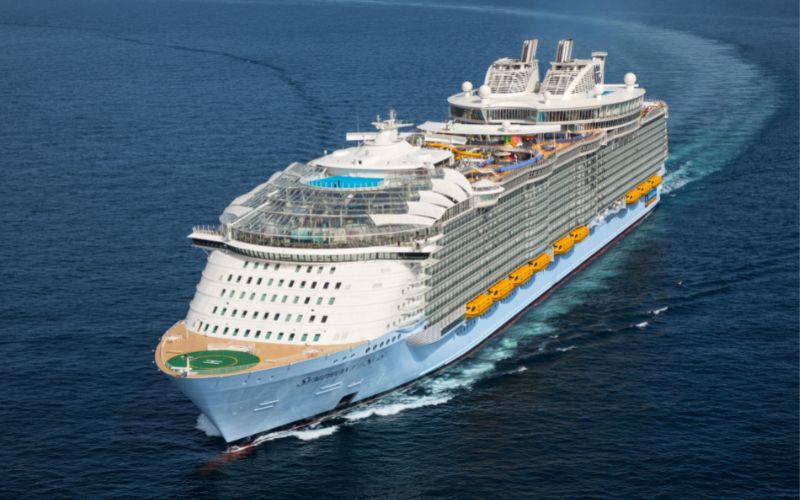 Symphony of the Seas sailing on the ocean