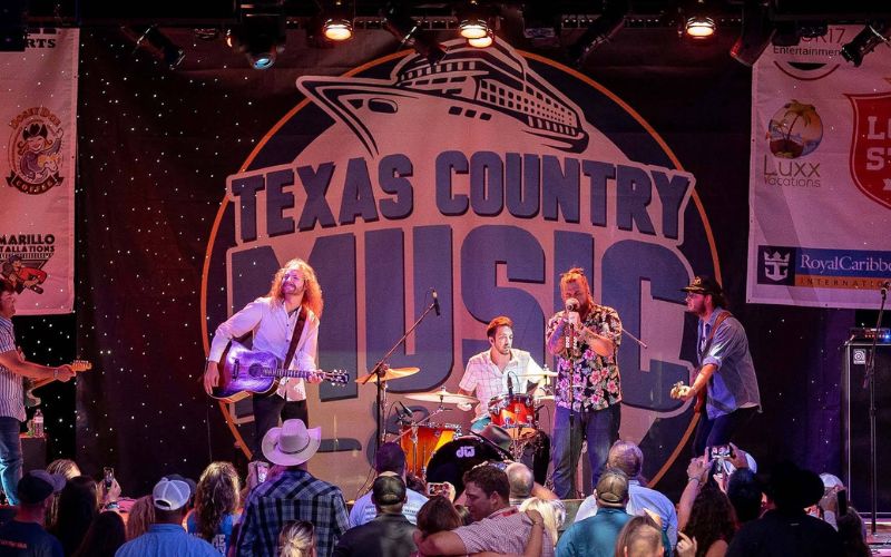 Band performing in front of a crowd