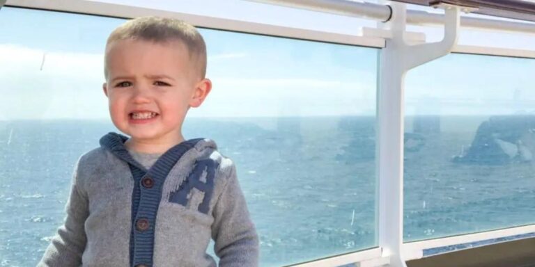 Toddler on P&O Britannia