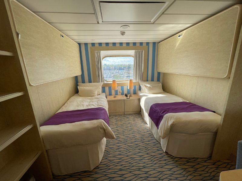 Twin oceanview cabin on Ambassador ship