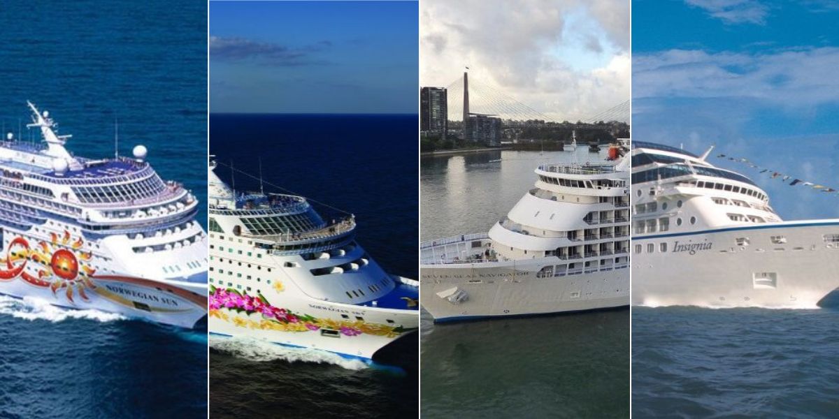 NCLH ships Norwegian Sun, Norwegian Sky, Seven Seas Navigator and Oceania Insignia