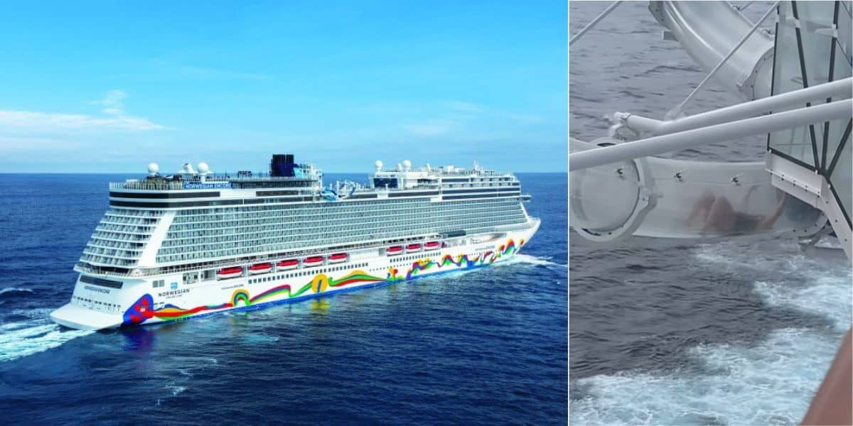 Guest stuck on NCL waterslide