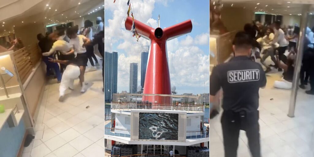 Carnival buffet brawl