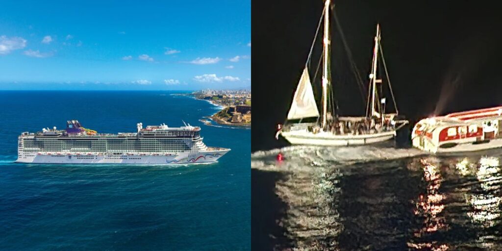 Norwegian Epic rescuing refugees