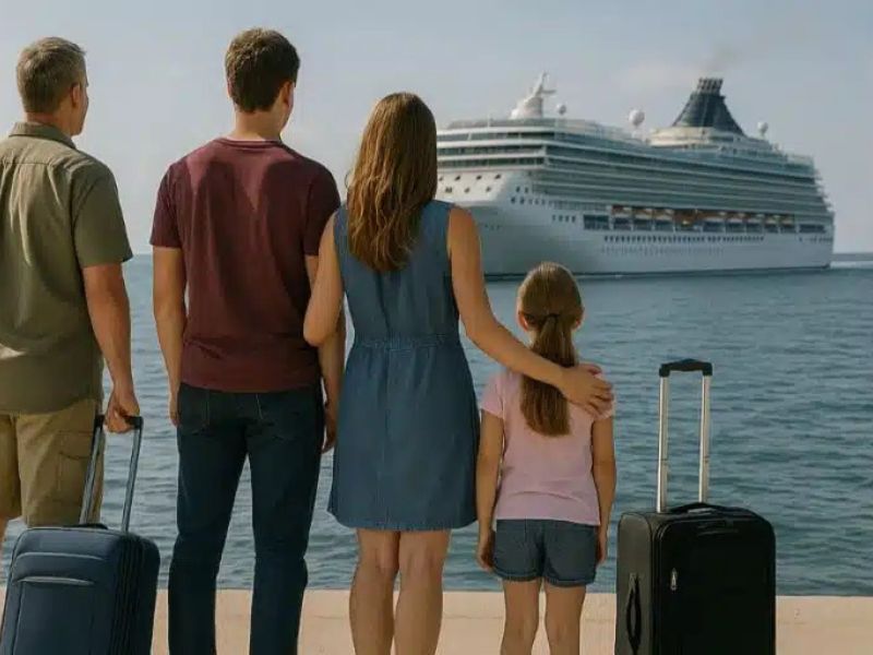 Left behind by a cruise ship