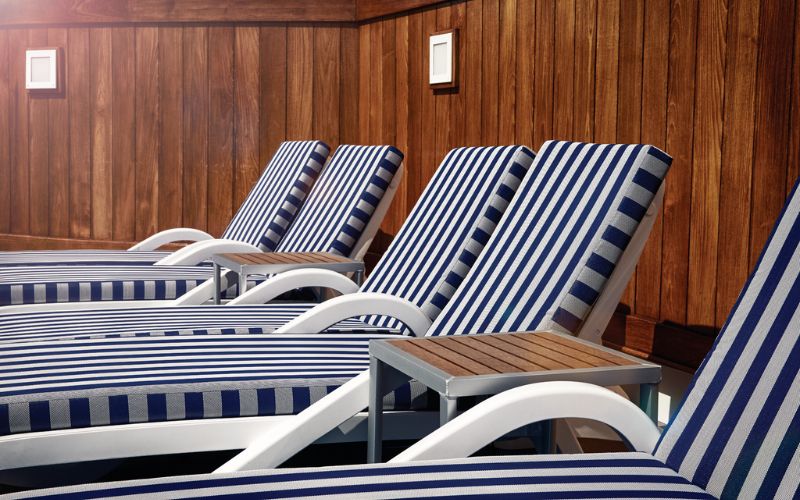 Deck chairs on Ruby Princess