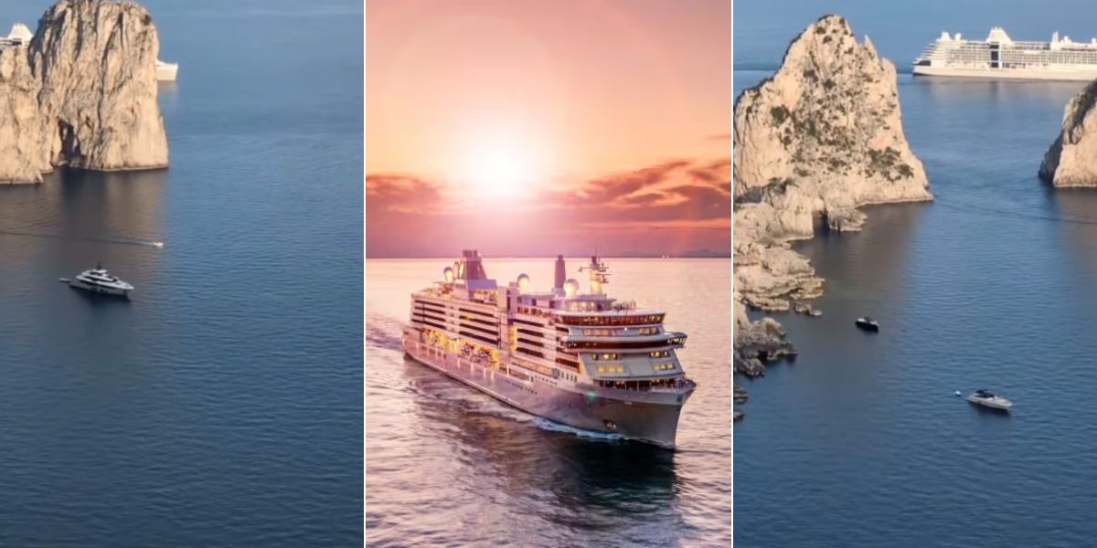 Silver Ray Fined For Sailing Next To Faraglioni of Capri