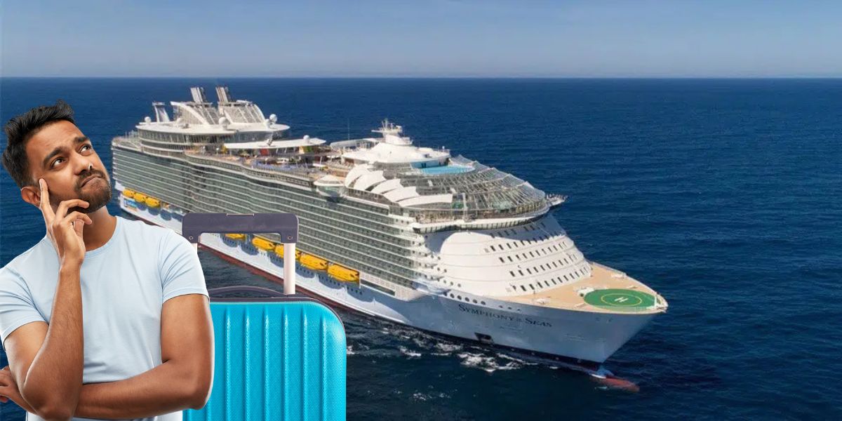 Thinking cruiser with suitcase