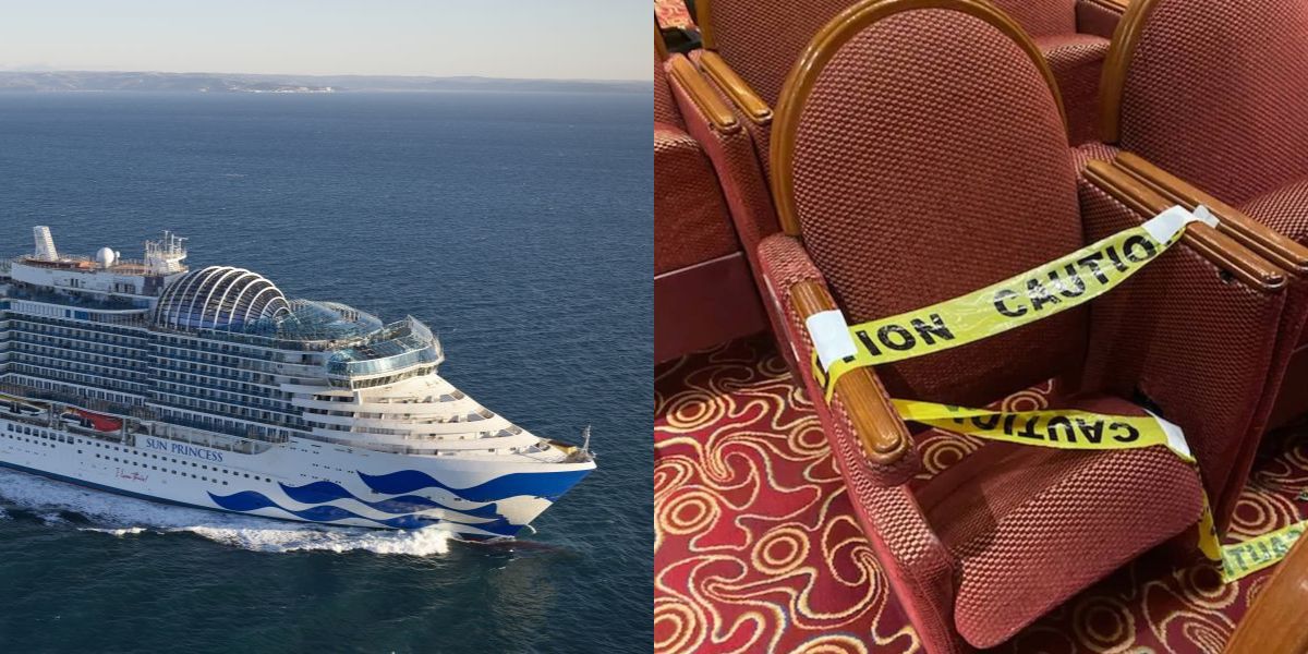 Princess Cruises theatre chair broken