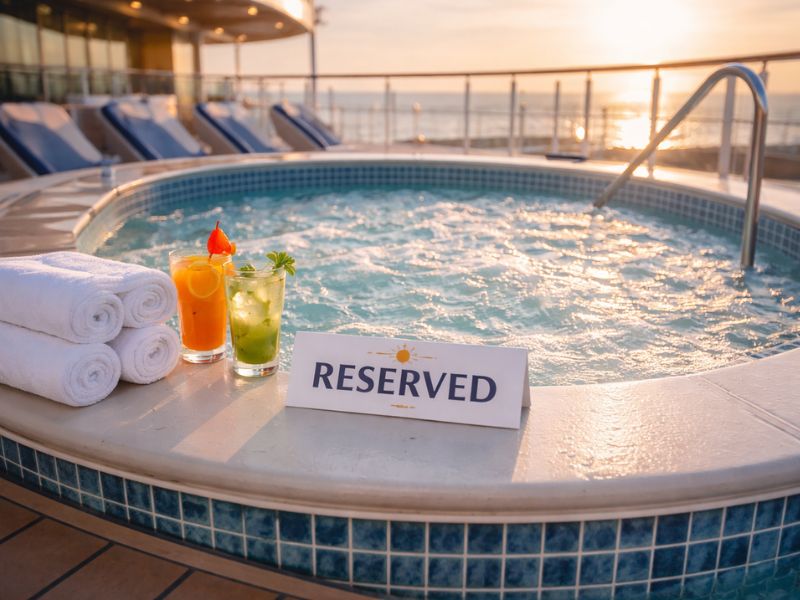 Cruise hot tub reserved